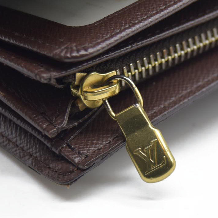 AUCTION $610 Louis Vuitton  Damier Ebene Porte Tresor Etui Papiers Wallet SP2077