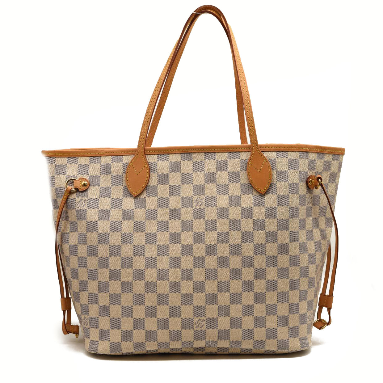 LOUIS VUITTON Damier Azur Neverfull MM Rose Ballerine