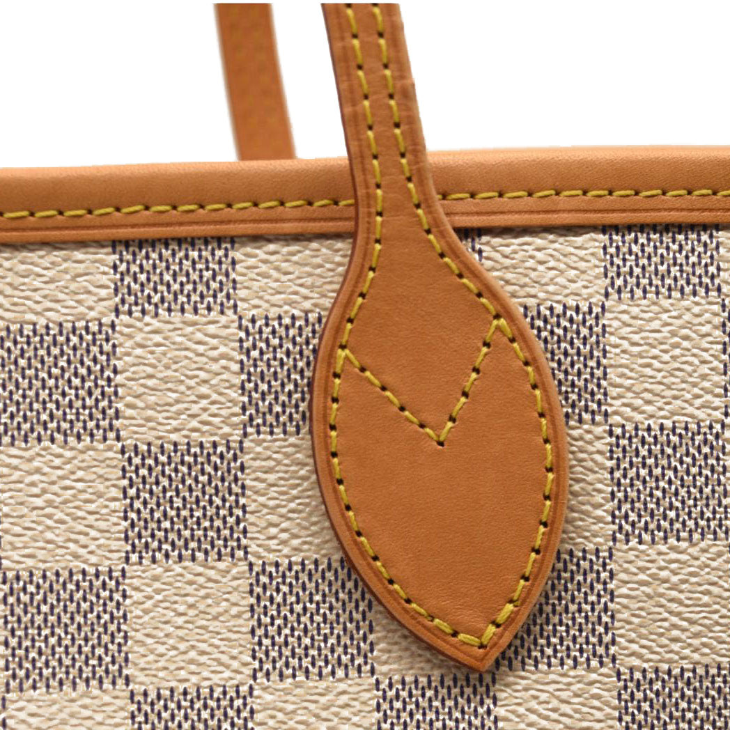 LOUIS VUITTON Damier Azur Neverfull MM Rose Ballerine