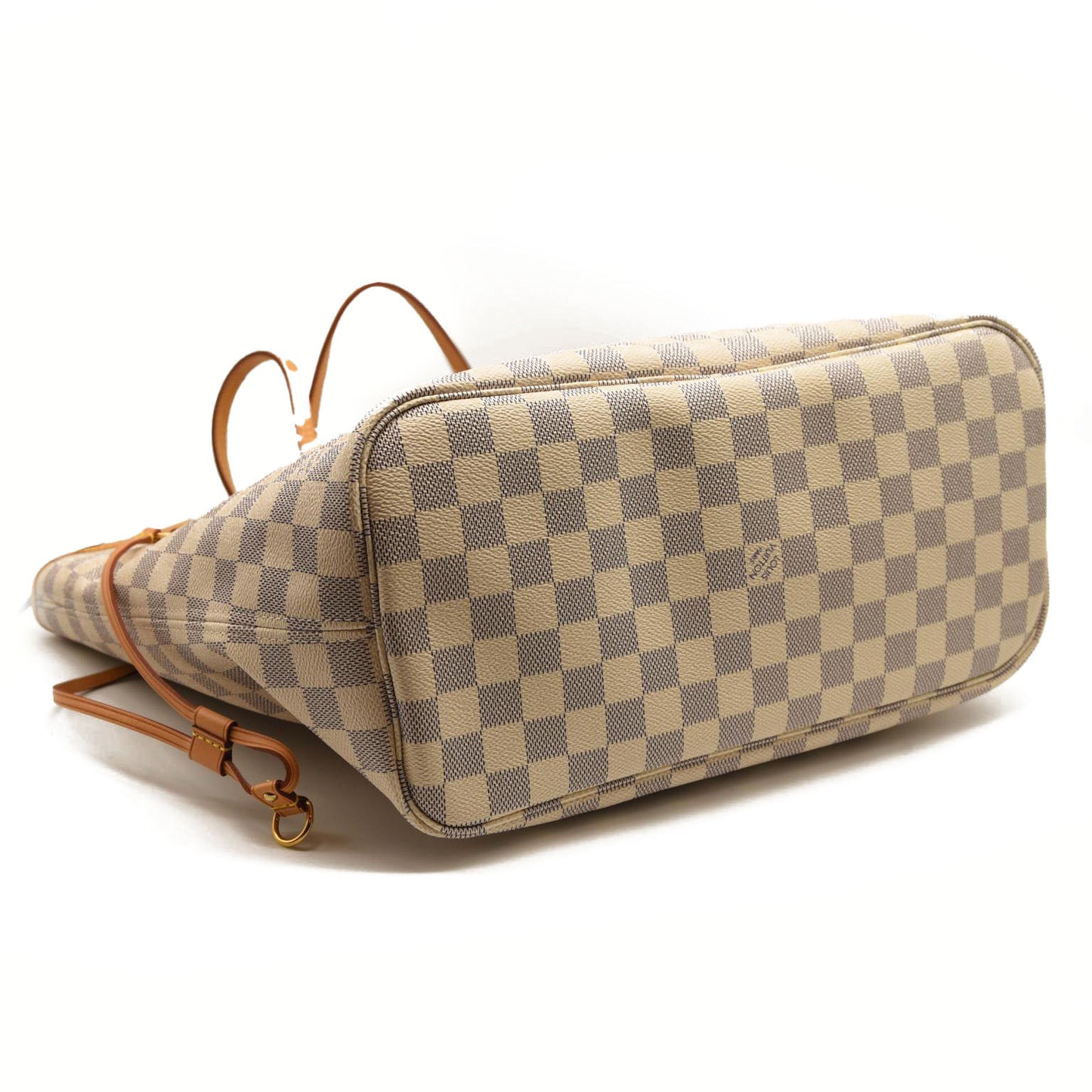 LOUIS VUITTON Damier Azur Neverfull MM Rose Ballerine