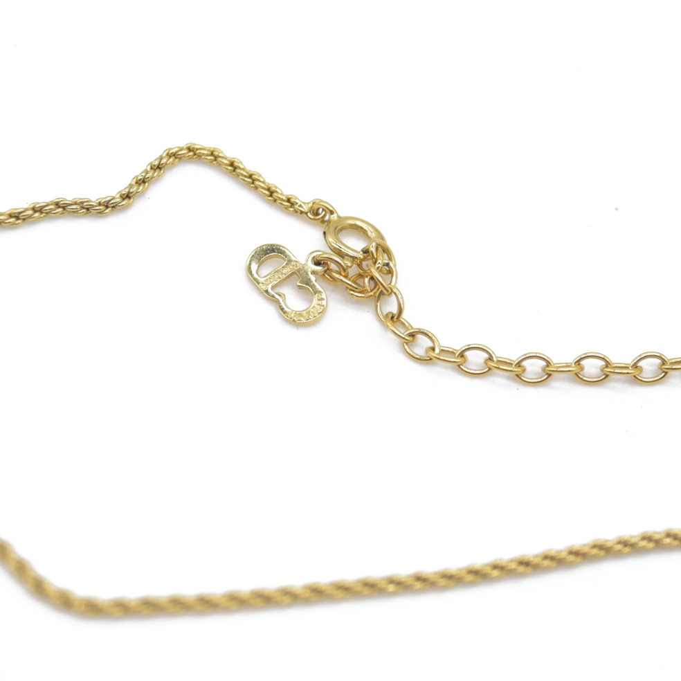 $600 Dior CD Logo Pendant Necklace Gold Plated