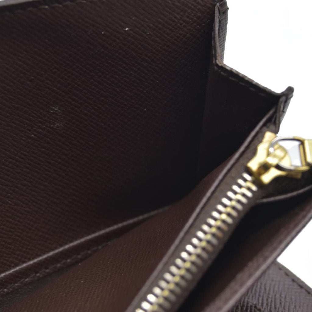 AUCTION $610 Louis Vuitton  Damier Ebene Porte Tresor Etui Papiers Wallet SP2077