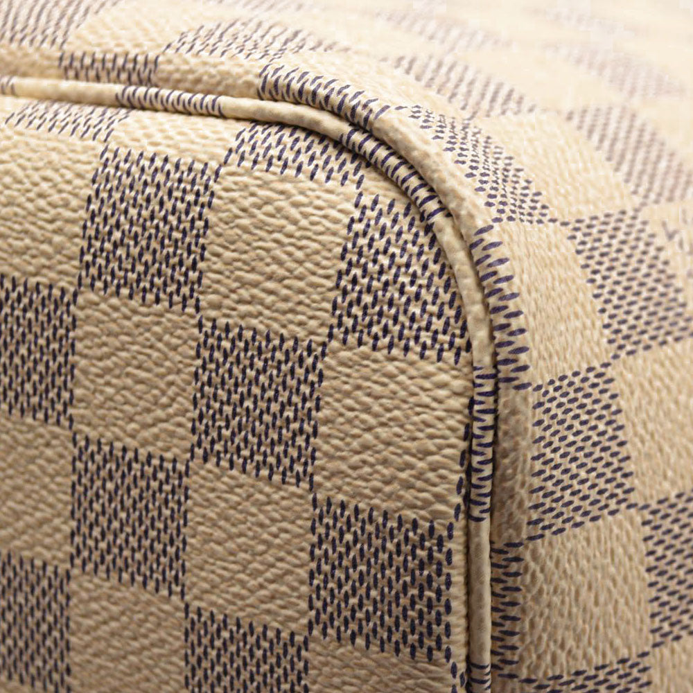 LOUIS VUITTON Damier Azur Neverfull MM Rose Ballerine