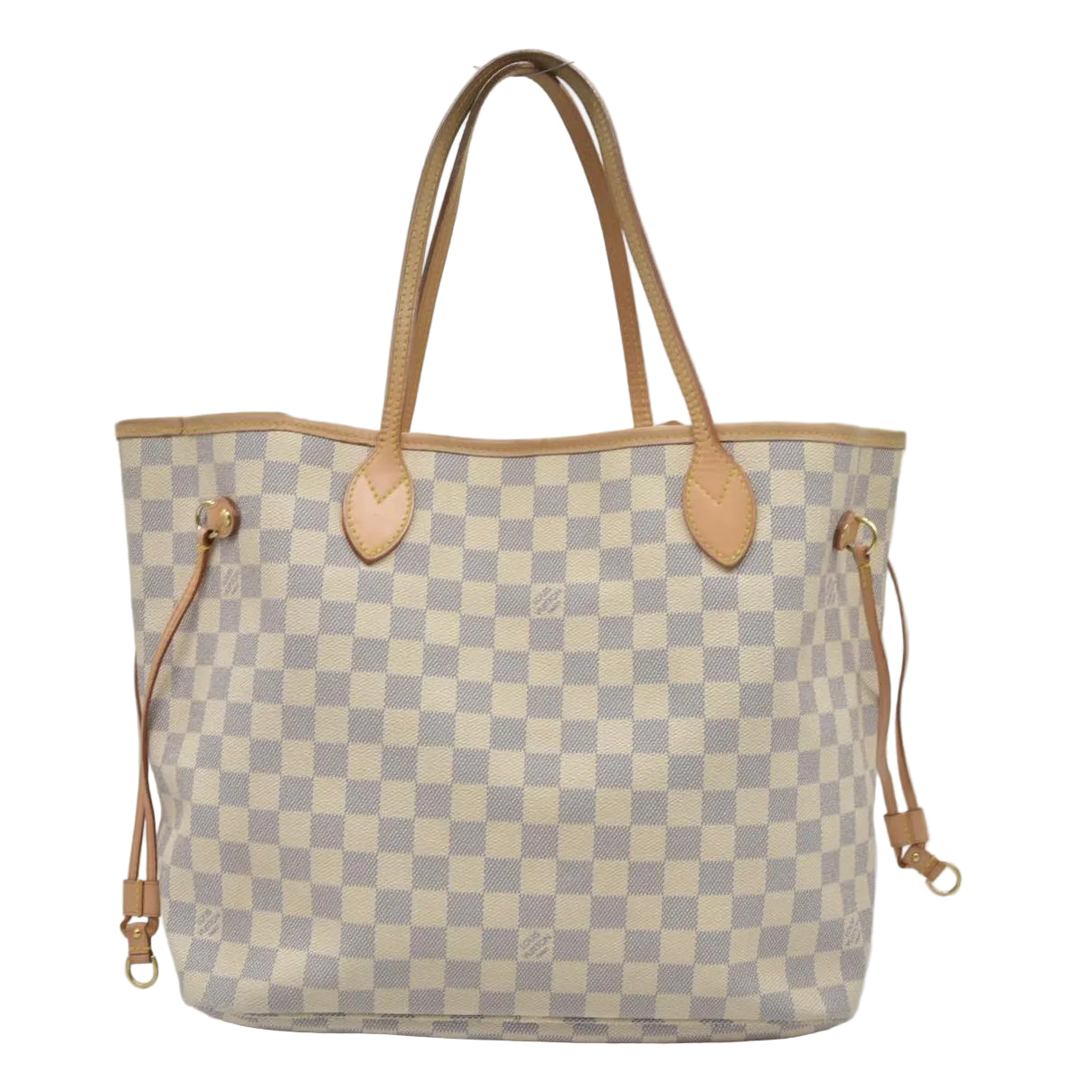 $2170 Louis Vuitton Damier Azur Neverfull MM AR1120 2010