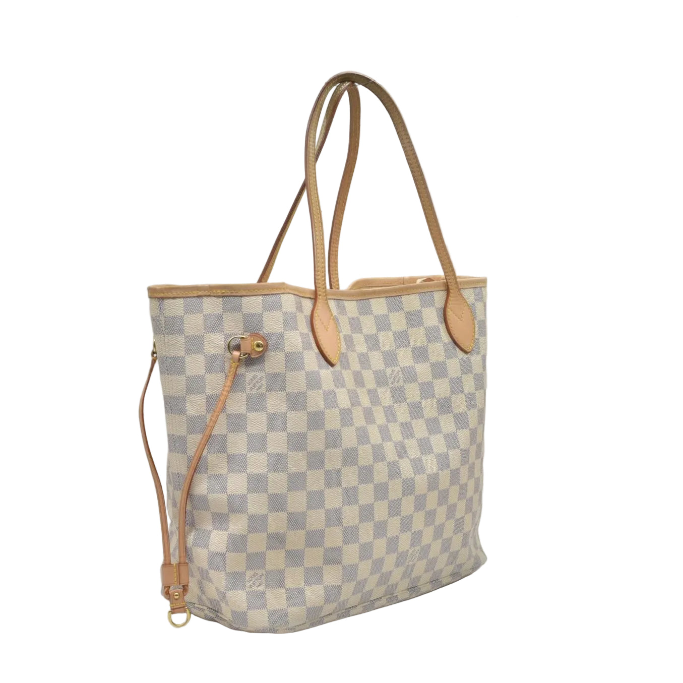 $2170 Louis Vuitton Damier Azur Neverfull MM AR1120 2010
