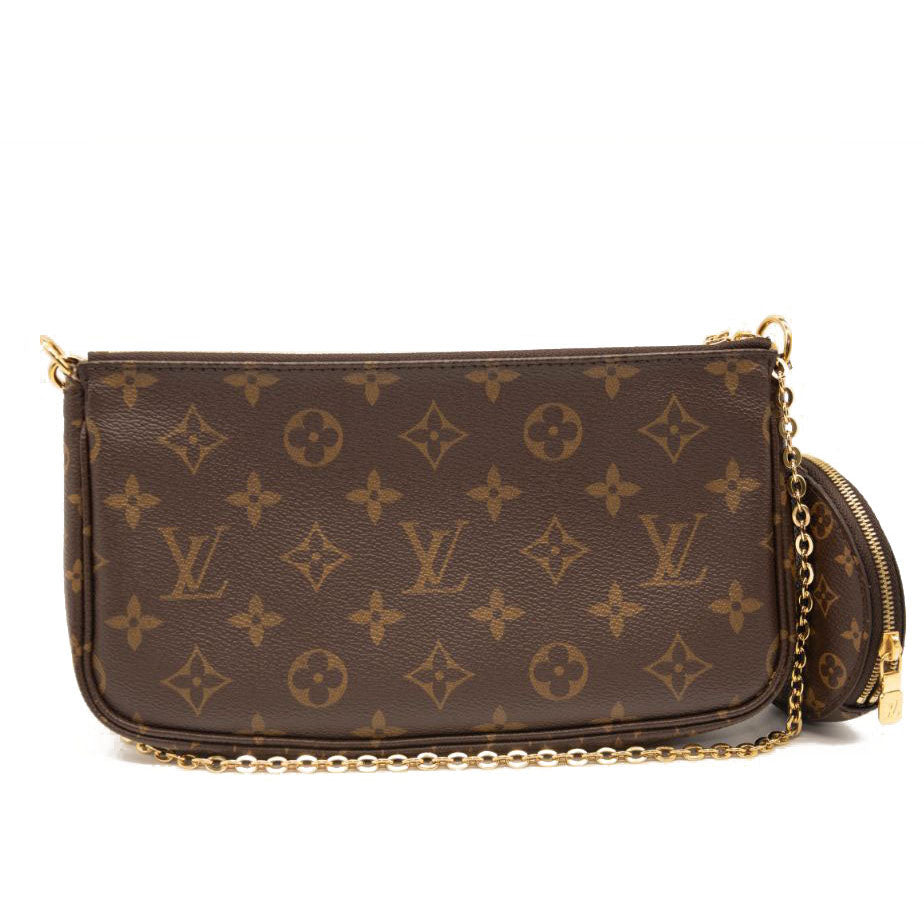 USED Louis Vuitton Monogram Multi Pochette Accessories Rose Clair