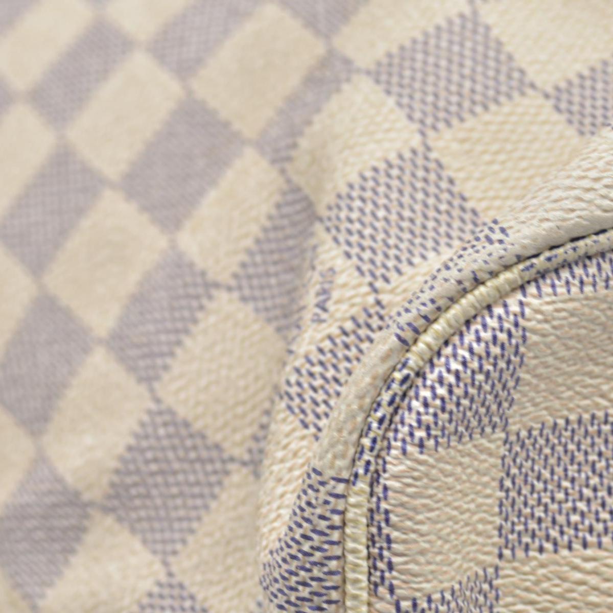 $2170 Louis Vuitton Damier Azur Neverfull MM AR1120 2010