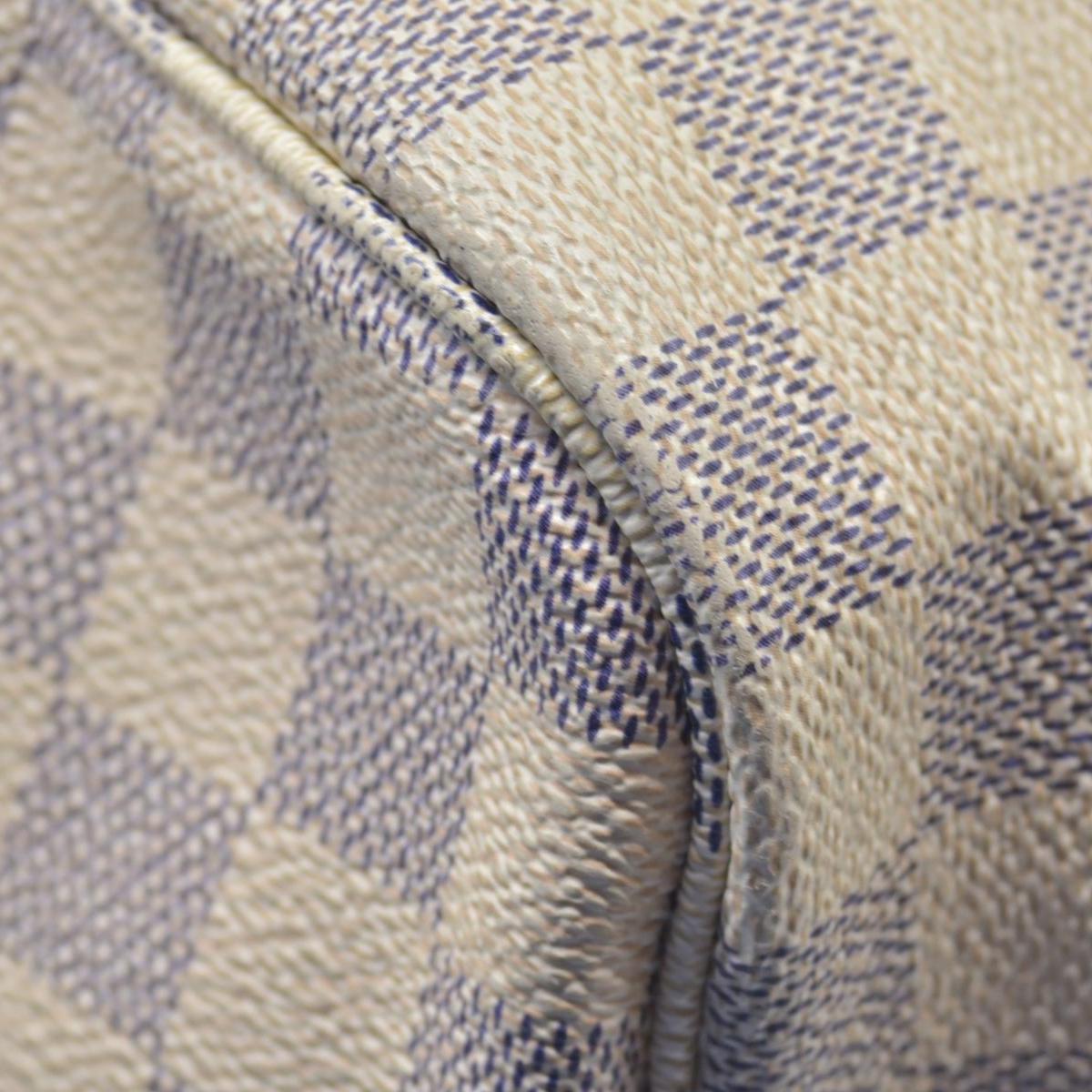$2170 Louis Vuitton Damier Azur Neverfull MM AR1120 2010