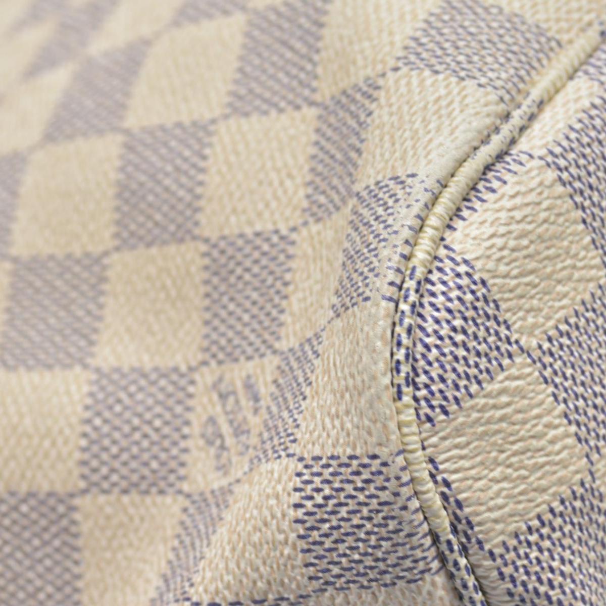$2170 Louis Vuitton Damier Azur Neverfull MM AR1120 2010