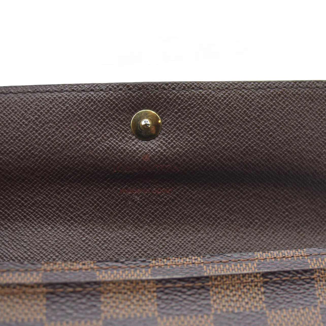 AUCTION $610 Louis Vuitton  Damier Ebene Porte Tresor Etui Papiers Wallet CA3079