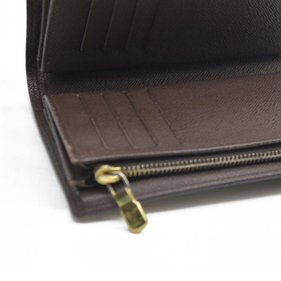 AUCTION $610 Louis Vuitton  Damier Ebene Porte Tresor Etui Papiers Wallet CA3079