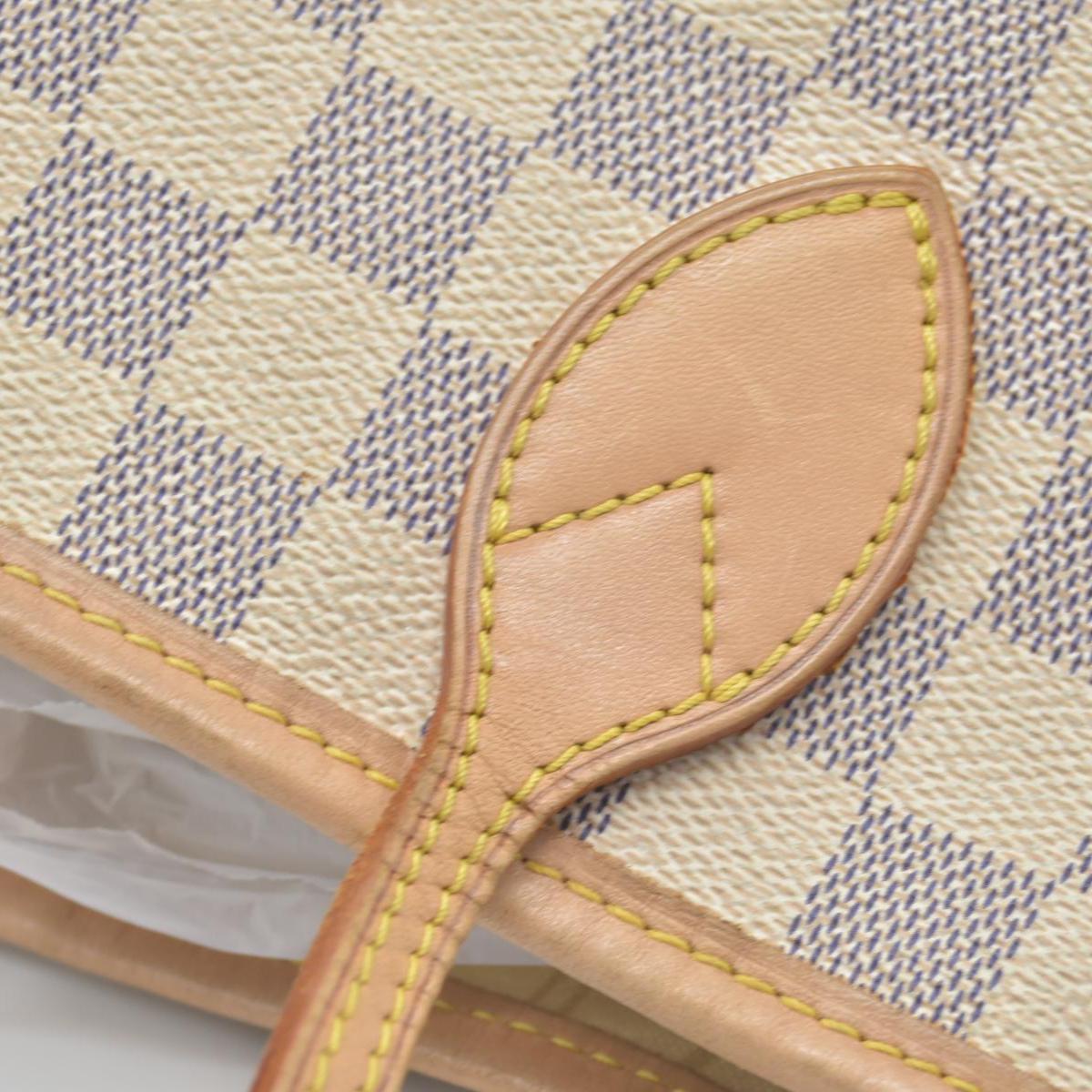 $2170 Louis Vuitton Damier Azur Neverfull MM AR1120 2010