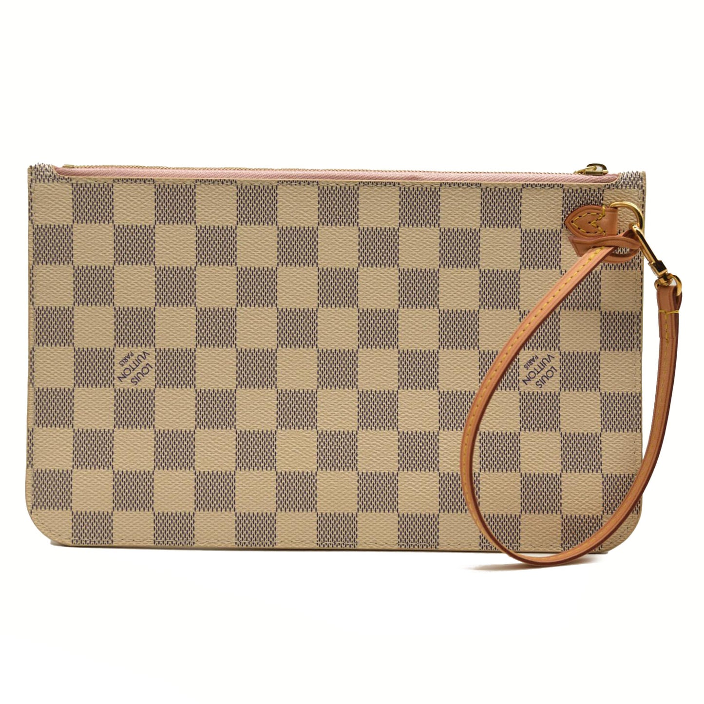 LOUIS VUITTON Damier Azur Neverfull MM Rose Ballerine