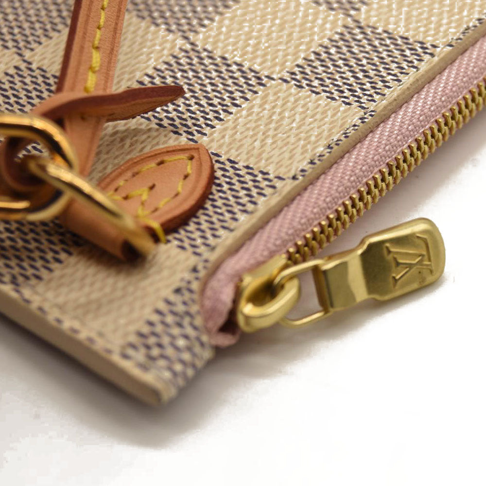 LOUIS VUITTON Damier Azur Neverfull MM Rose Ballerine