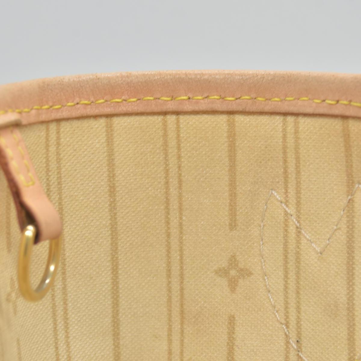 $2170 Louis Vuitton Damier Azur Neverfull MM AR1120 2010