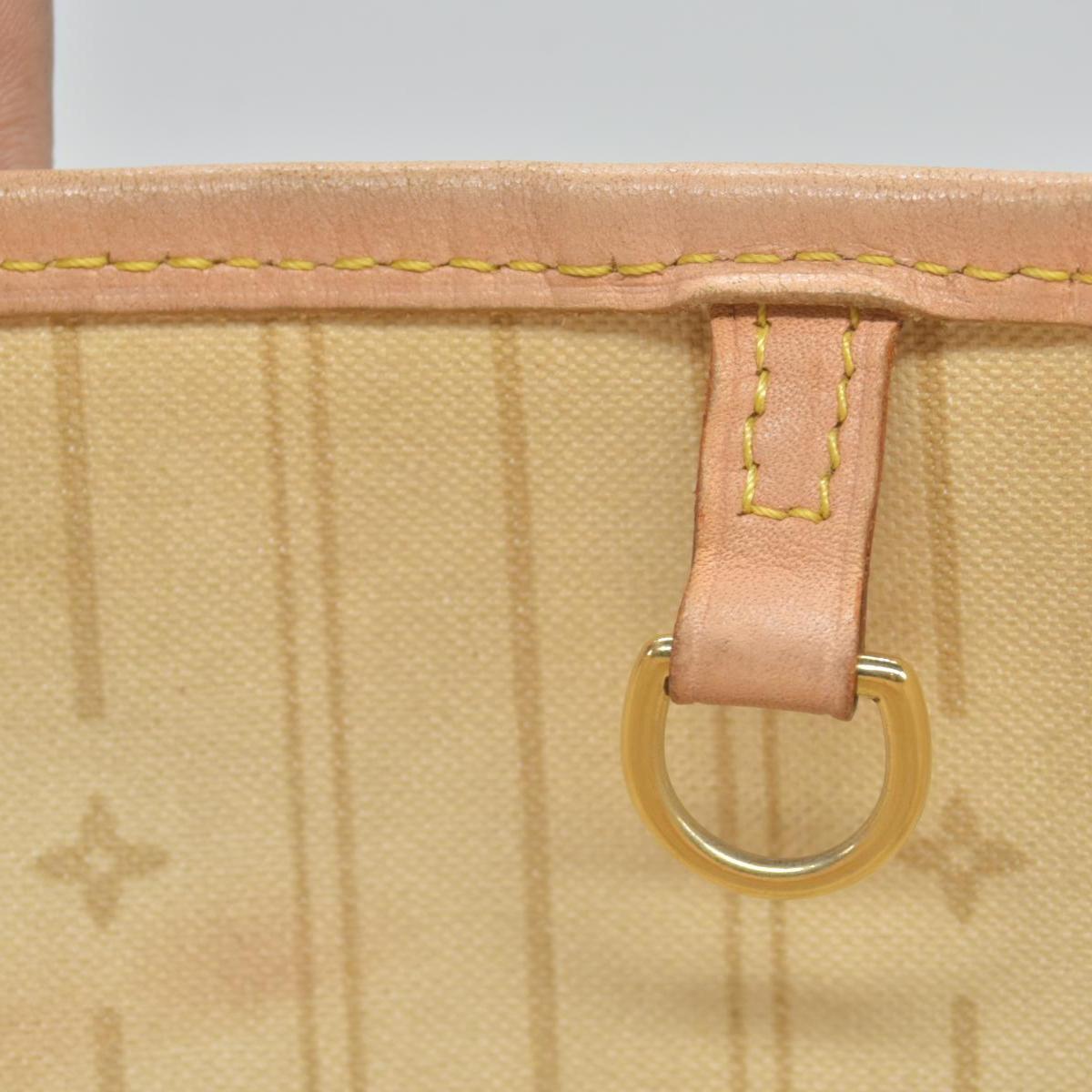 $2170 Louis Vuitton Damier Azur Neverfull MM AR1120 2010