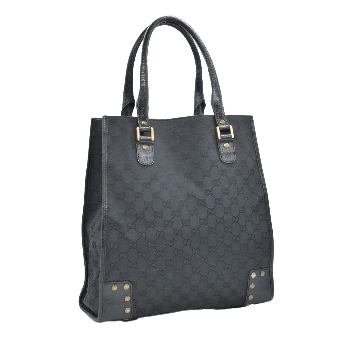 $950 CONSIGNMENT GUCCI GG Canvas Nailhead Tote