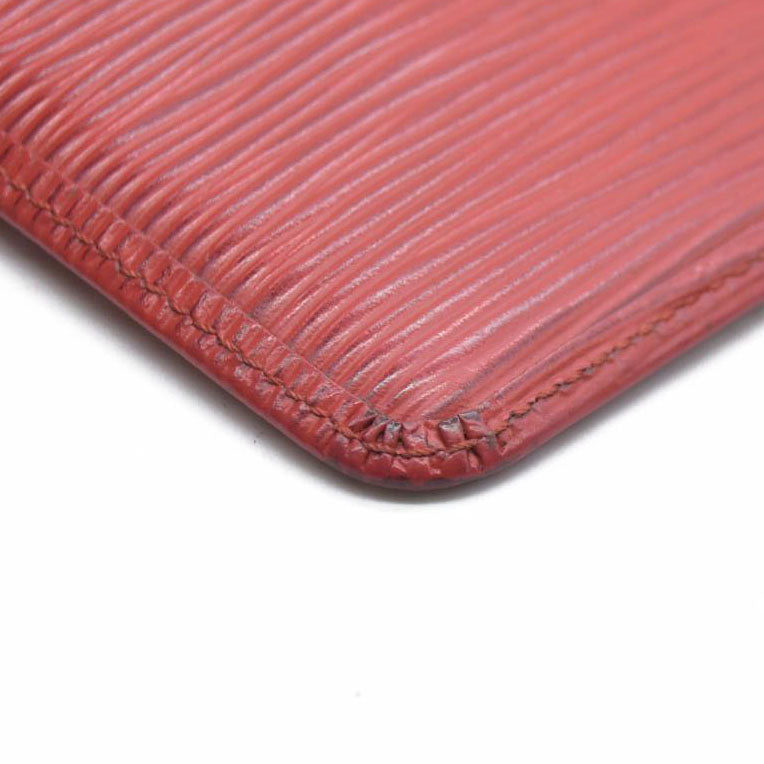 AUCTION $445 Louis Vuitton  Epi Key Pouch Castillan Red