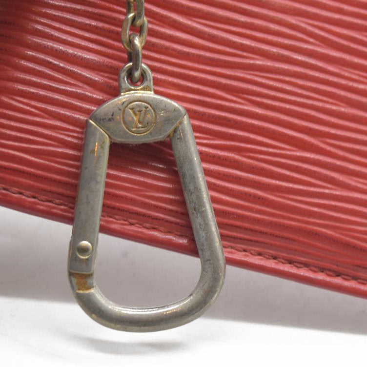 AUCTION $445 Louis Vuitton  Epi Key Pouch Castillan Red