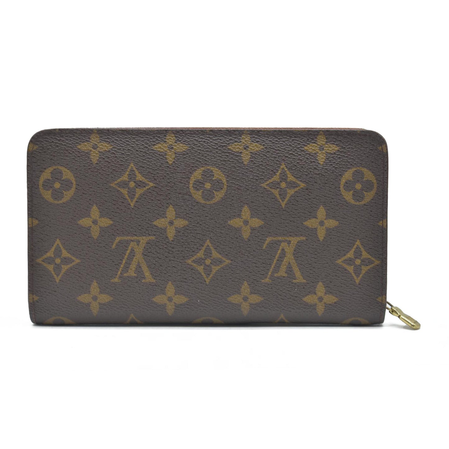AUCTION $915 Louis Vuitton Monogram Porte Monnaie Zippy Long Wallet Brown CA1907