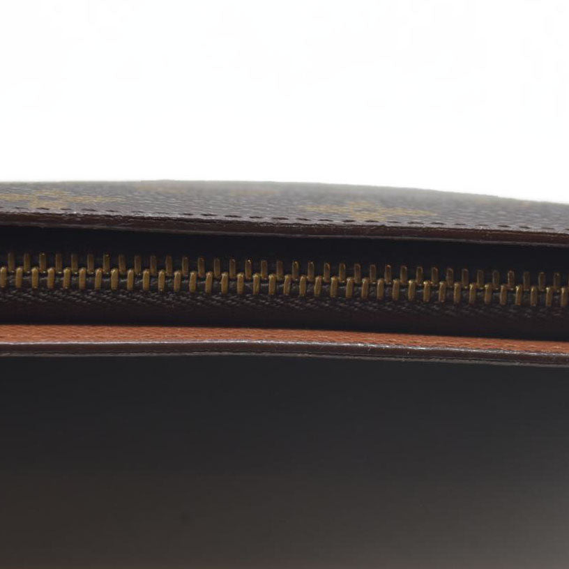 AUCTION $915 Louis Vuitton Monogram Porte Monnaie Zippy Long Wallet Brown CA1907