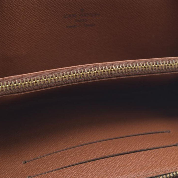 AUCTION $915 Louis Vuitton Monogram Porte Monnaie Zippy Long Wallet Brown CA1907
