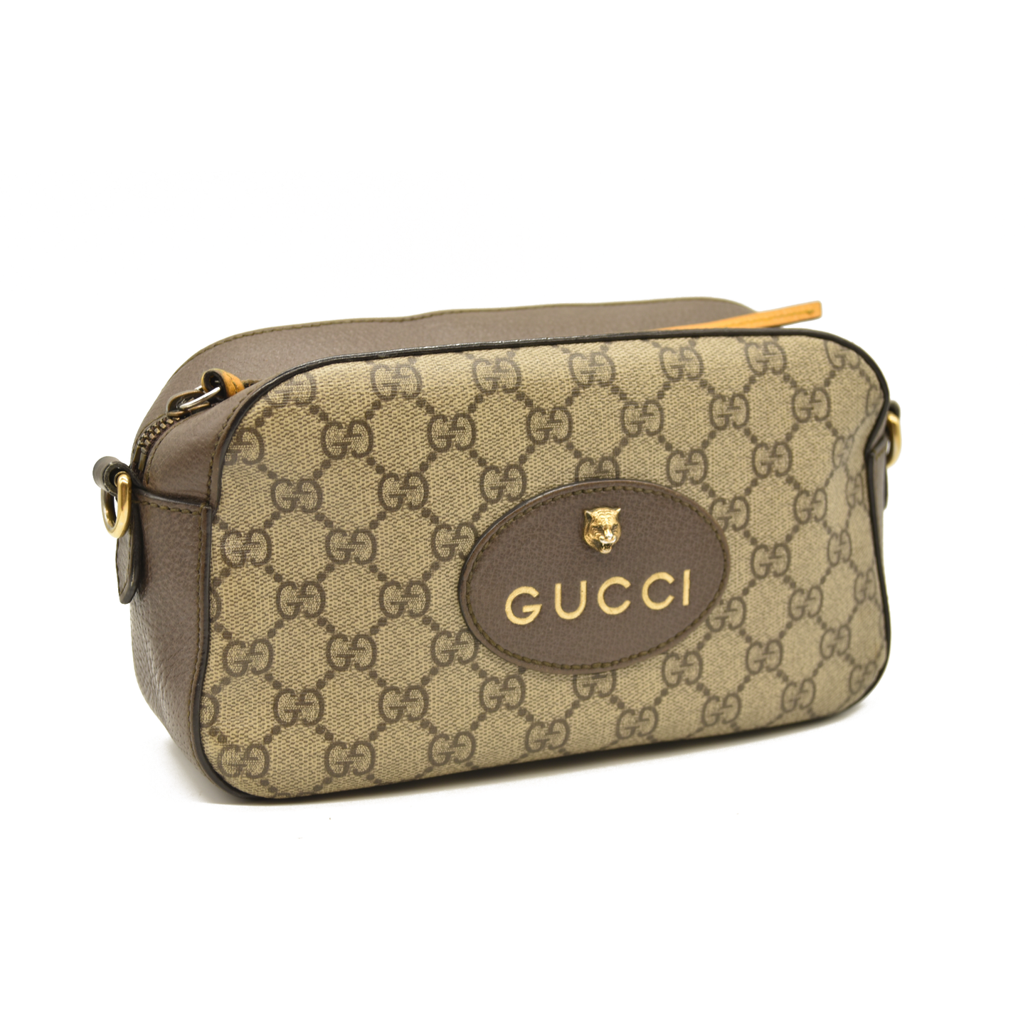 Gucci  GG Supreme Monogram Web Neo Vintage Shoulder Bag Beige New Acero Crop