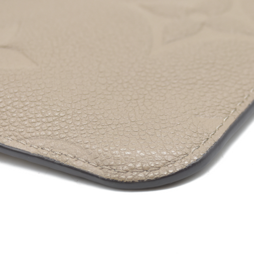 LOUIS VUITTON Empreinte Monogram Giant Neverfull MM Pochette Tourterelle