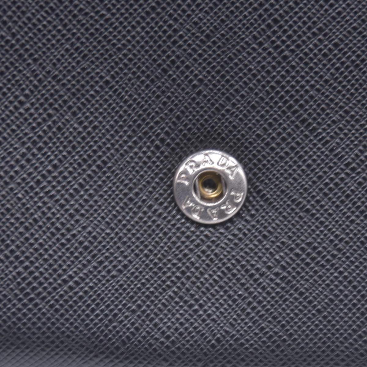 Prada Saffiano Lock Leather Flap Wallet on Chain CONSIGNMENT