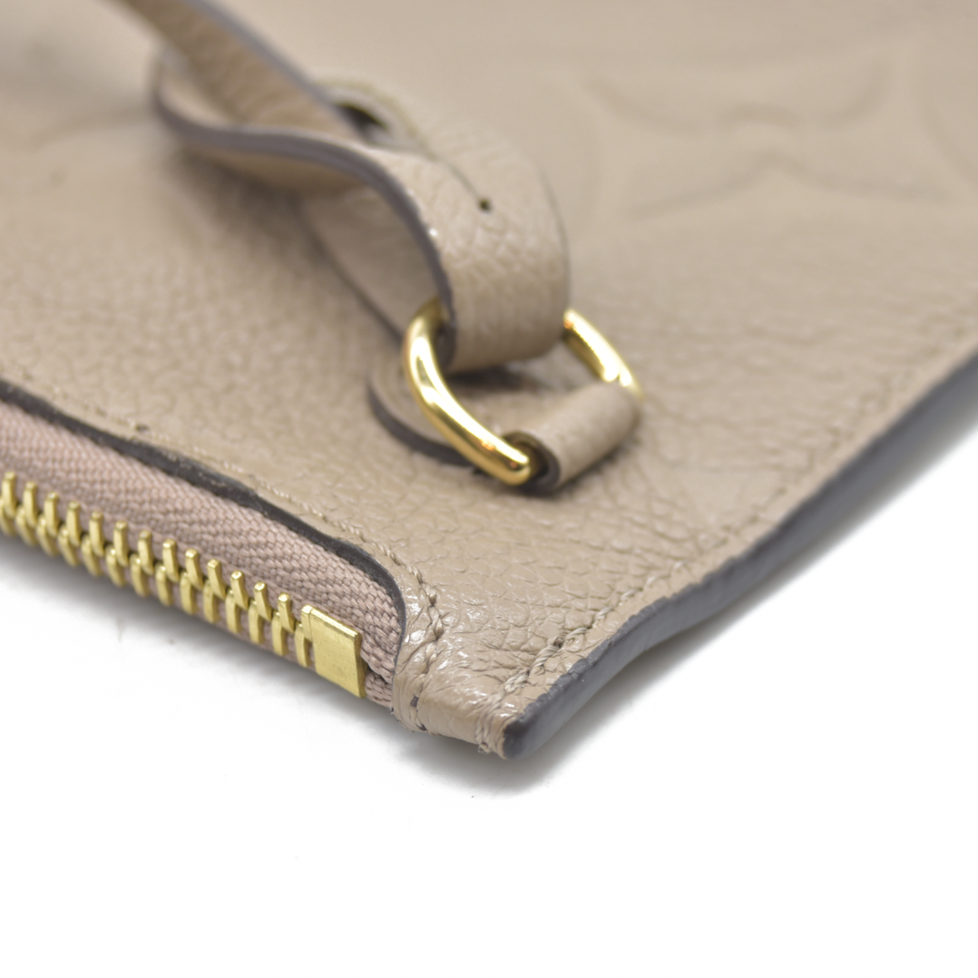 LOUIS VUITTON Empreinte Monogram Giant Neverfull MM Pochette Tourterelle