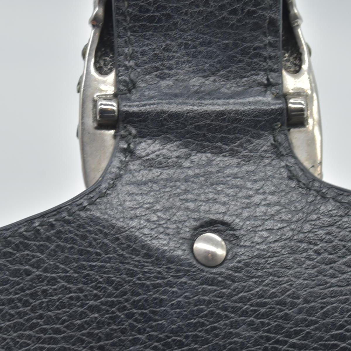 $3350 Gucci Pebbled Calfskin Small Dionysus Shoulder Bag Black