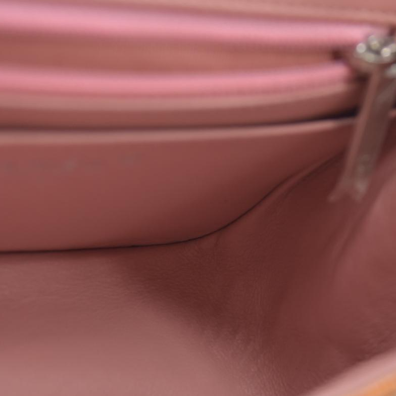 $5200 Chanel Mini Square Flap Bag Orange 2013
