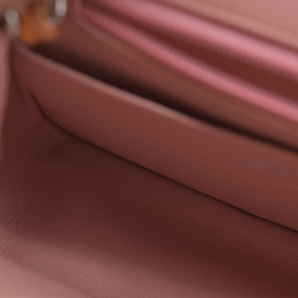 $5200 Chanel Mini Square Flap Bag Orange 2013