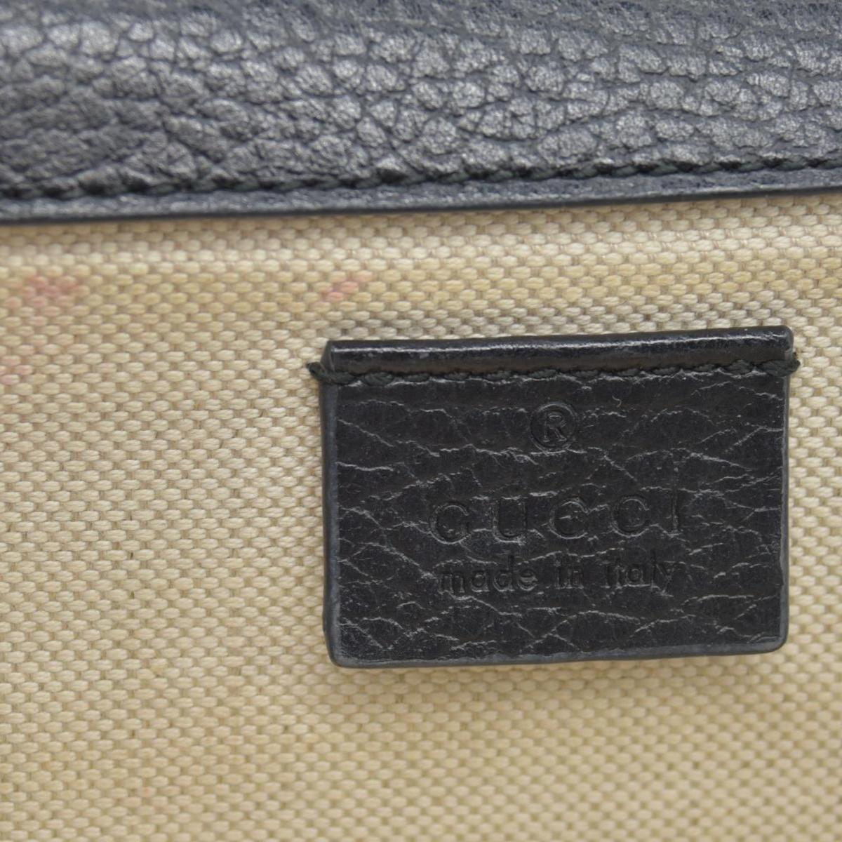 $3350 Gucci Pebbled Calfskin Small Dionysus Shoulder Bag Black