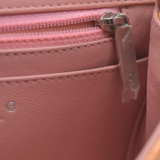 $5200 Chanel Mini Square Flap Bag Orange 2013