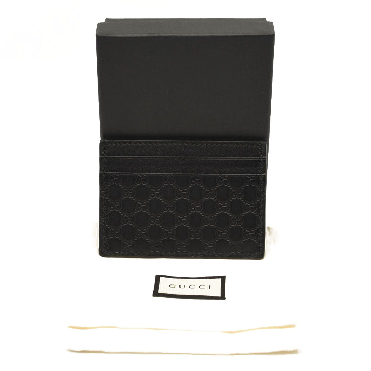 GUCCI Microguccissima Card Holder Black