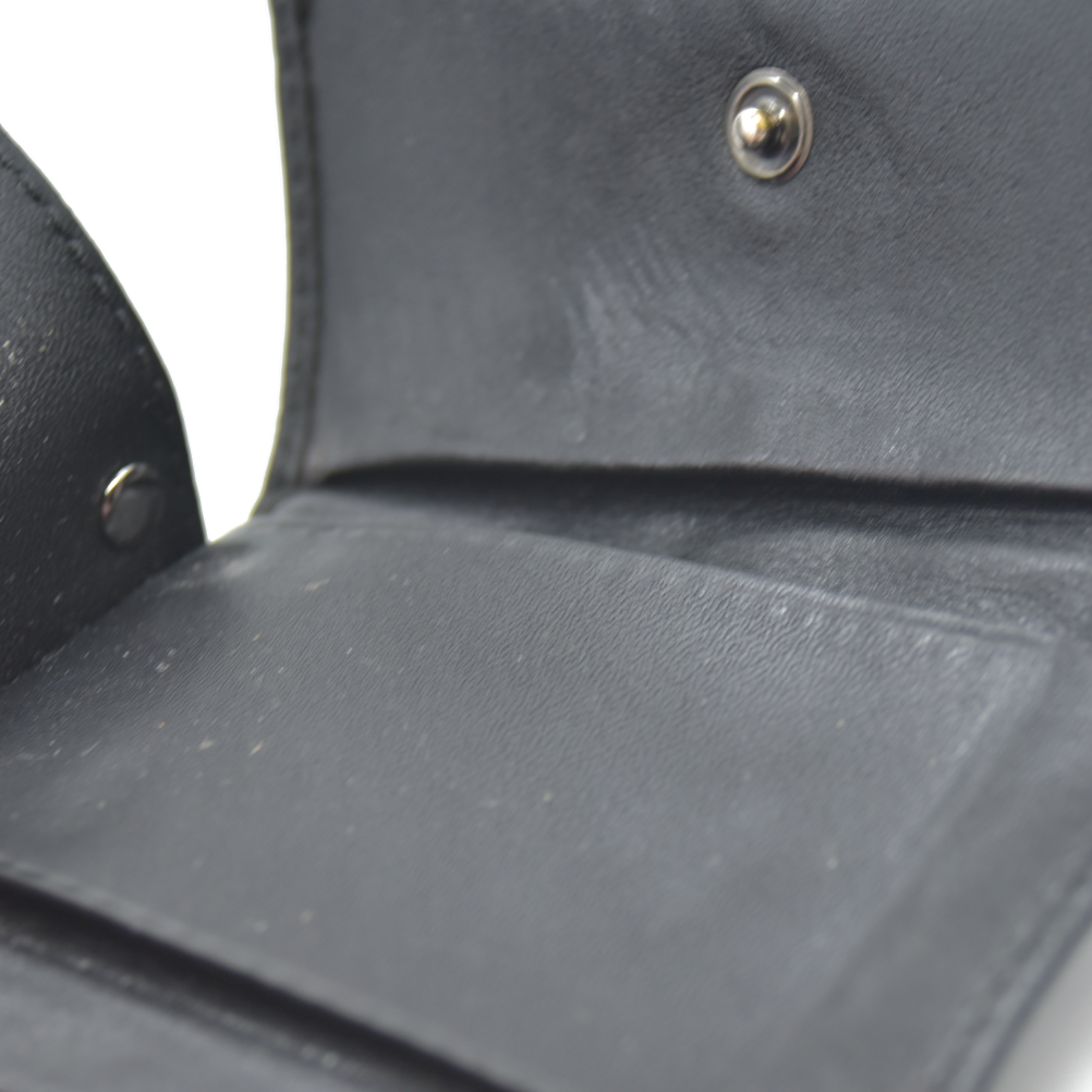 BURBERRY Logo Leather 6 Ring Key Case Black