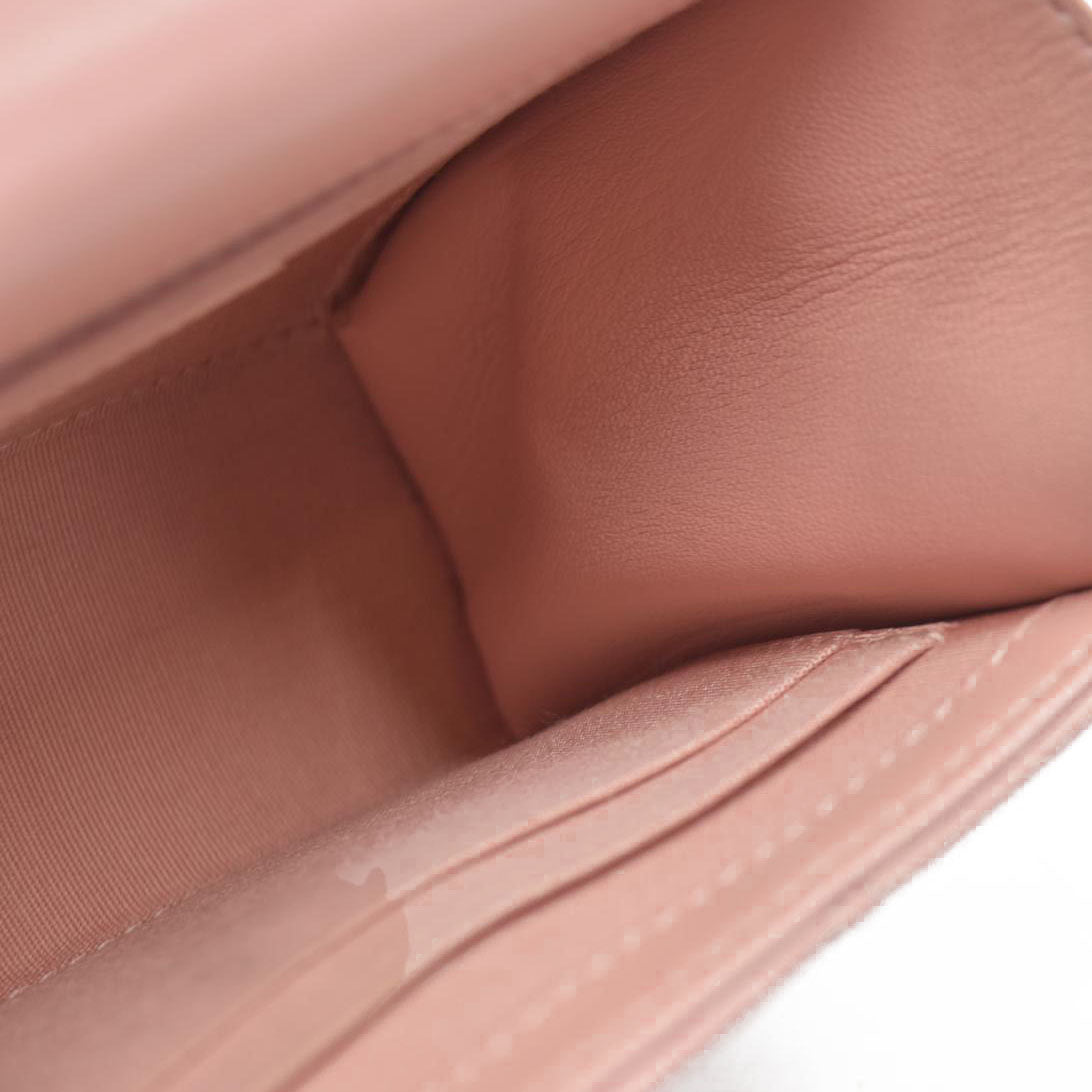 $2900 Chanel Lambskin Quilted Mini Trendy CC Clutch With Chain Light Pink