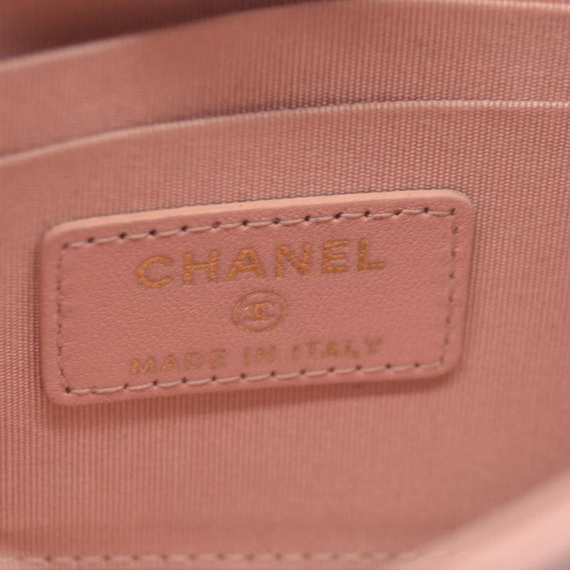 $2900 Chanel Lambskin Quilted Mini Trendy CC Clutch With Chain Light Pink