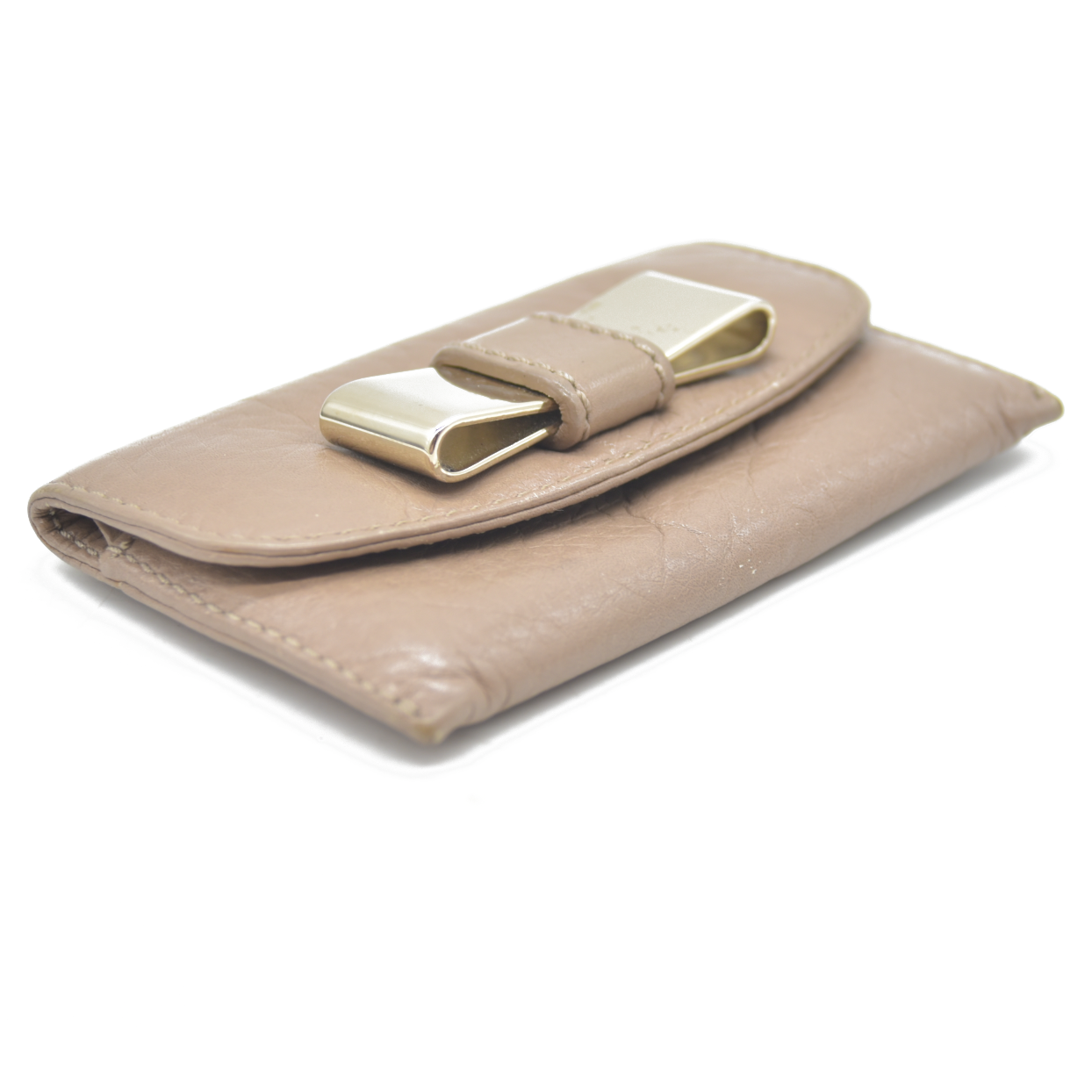 Chloe Lily Leather Card Case Beige