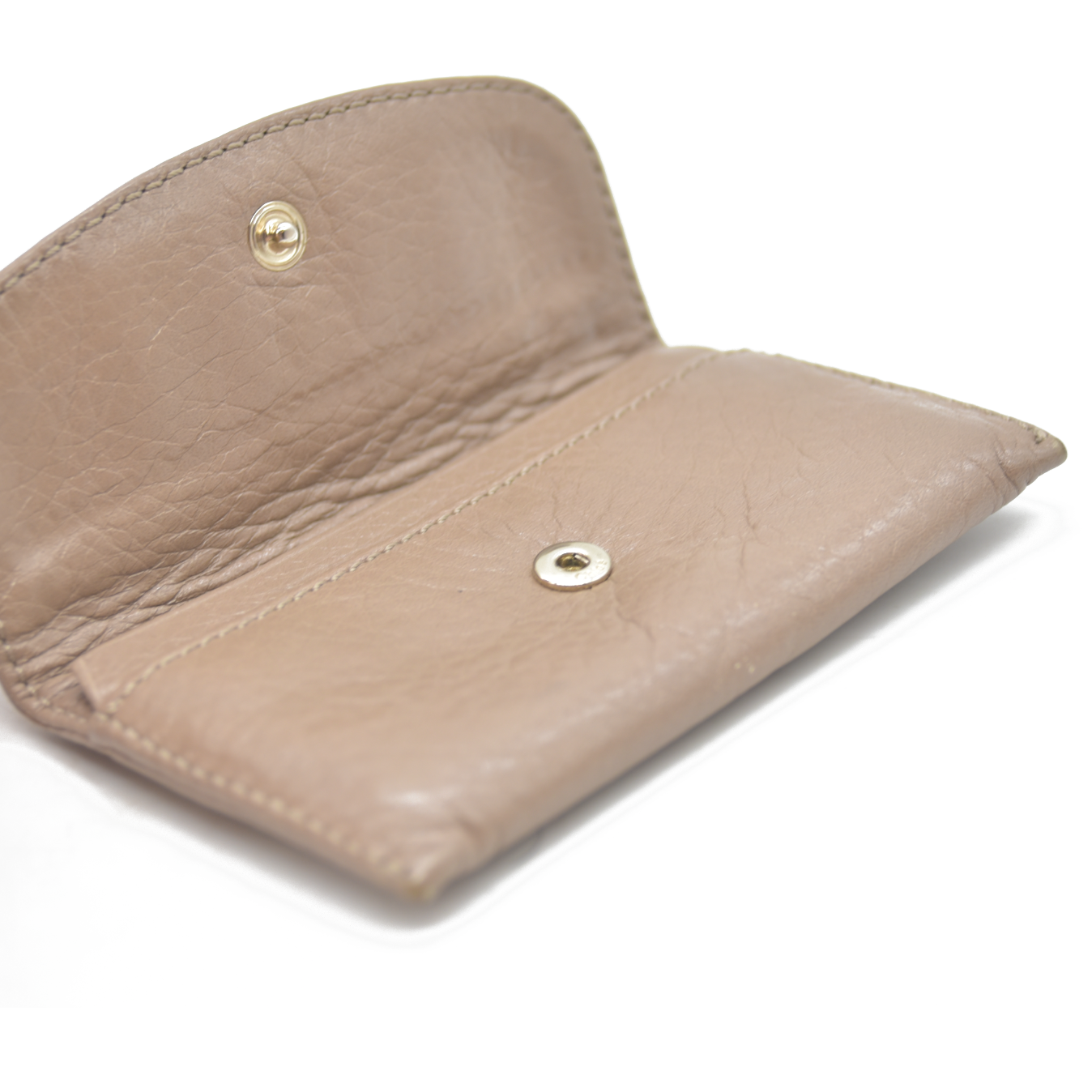 Chloe Lily Leather Card Case Beige