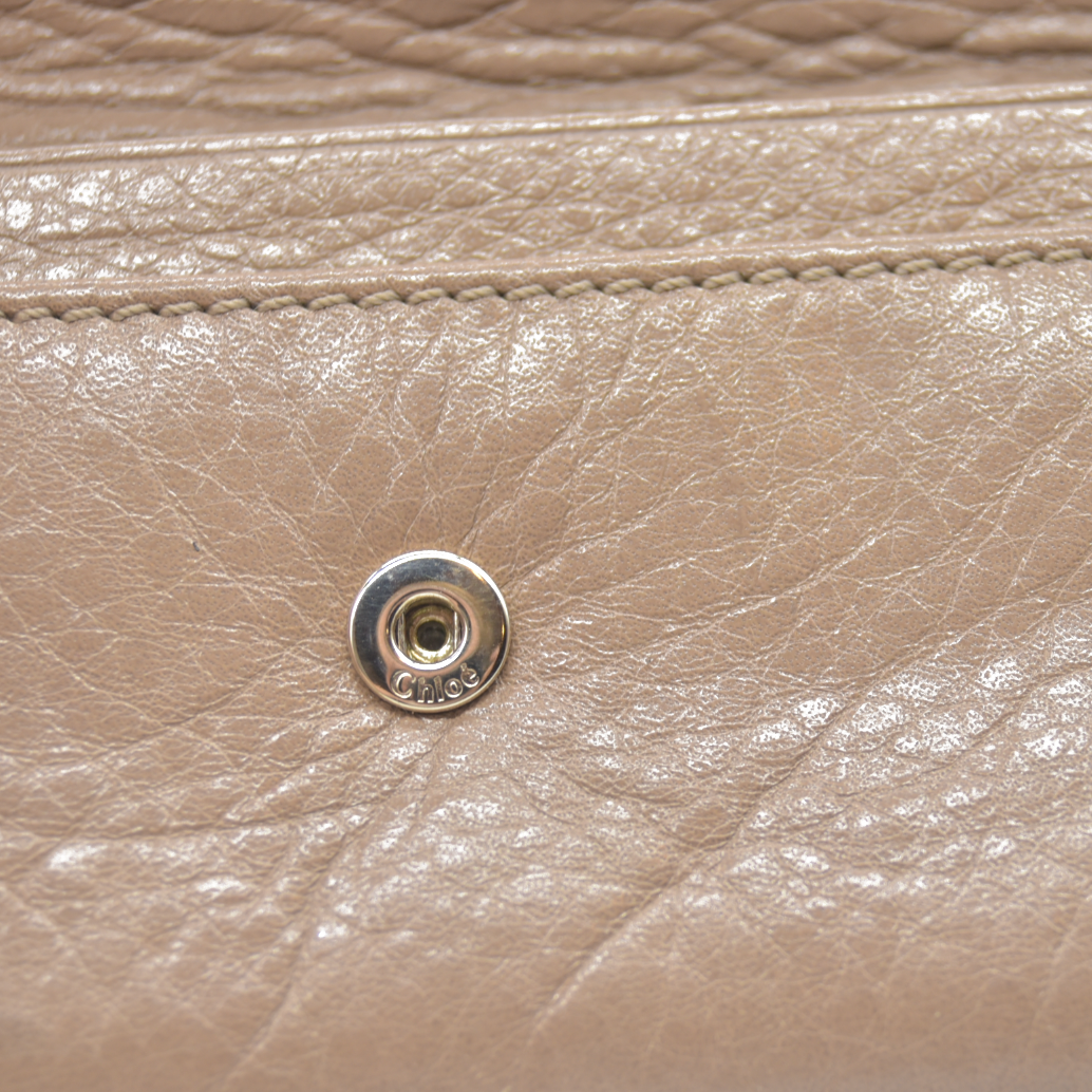 Chloe Lily Leather Card Case Beige