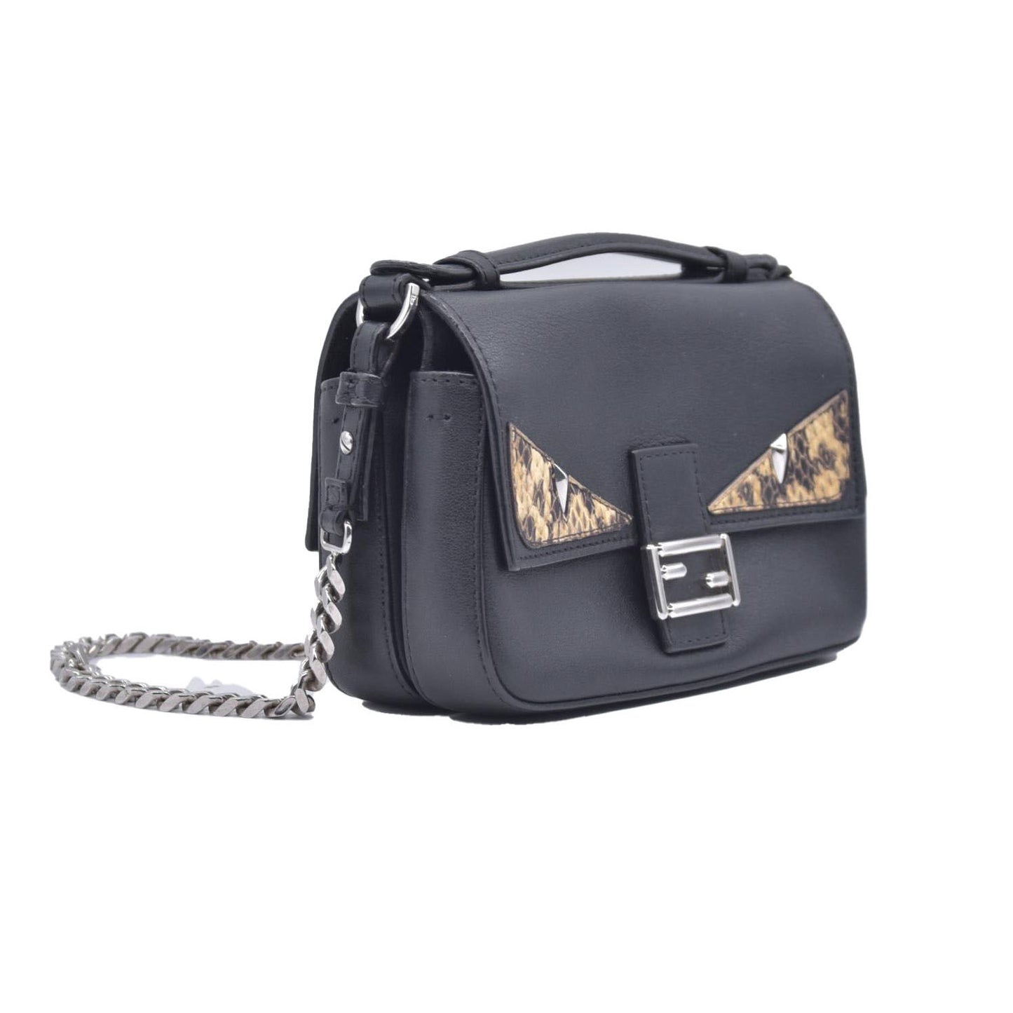 $2500 FENDI Monster Double Micro Baguette Black CONSIGNMENT