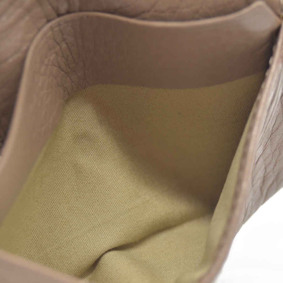 Chloe Lily Leather Card Case Beige