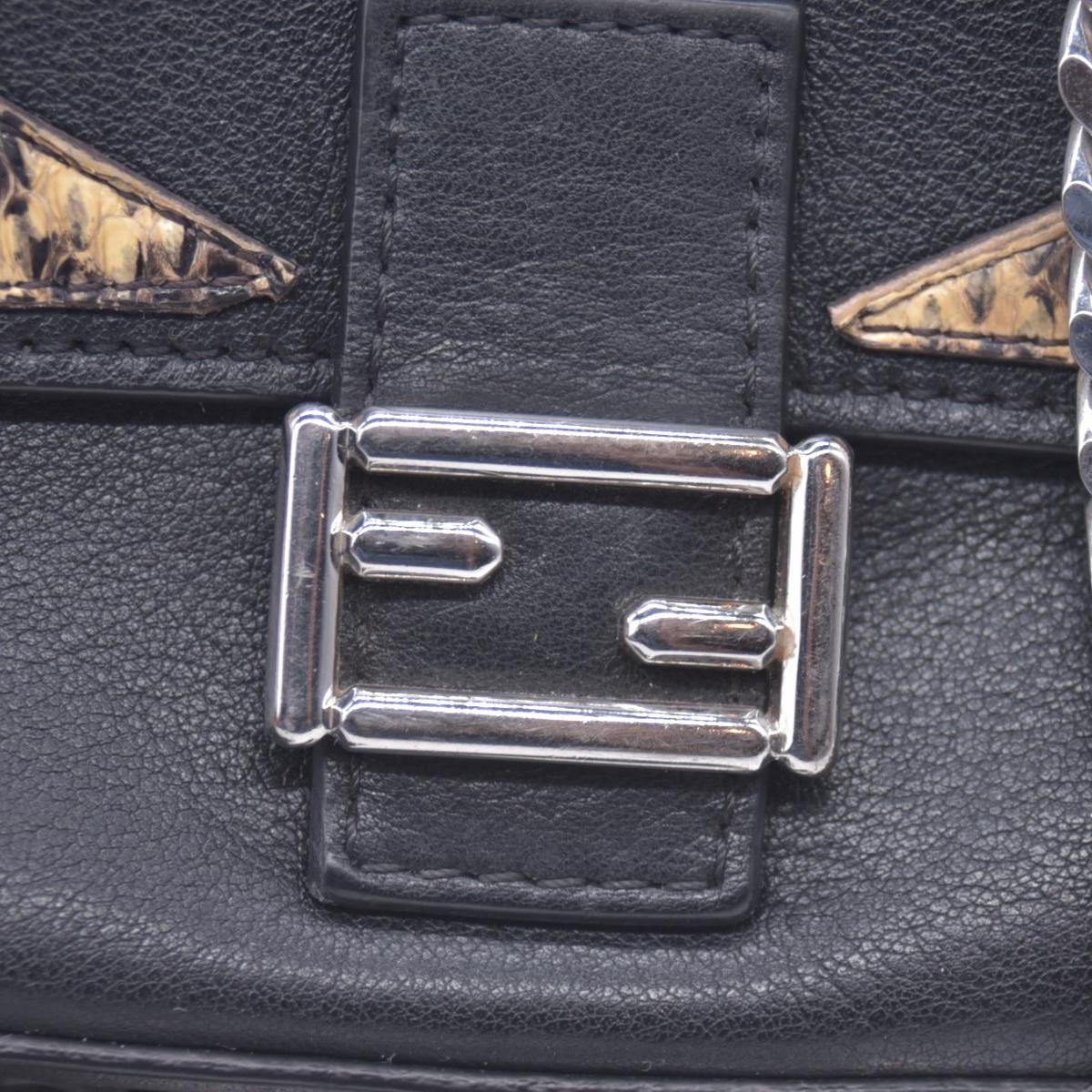 $2500 FENDI Monster Double Micro Baguette Black CONSIGNMENT