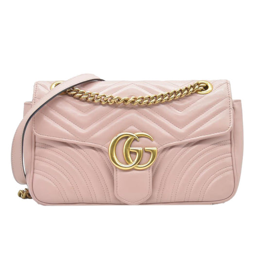 $2850 Gucci Calfskin Matelasse Small GG Marmont Shoulder Bag  CONSIGNMENT