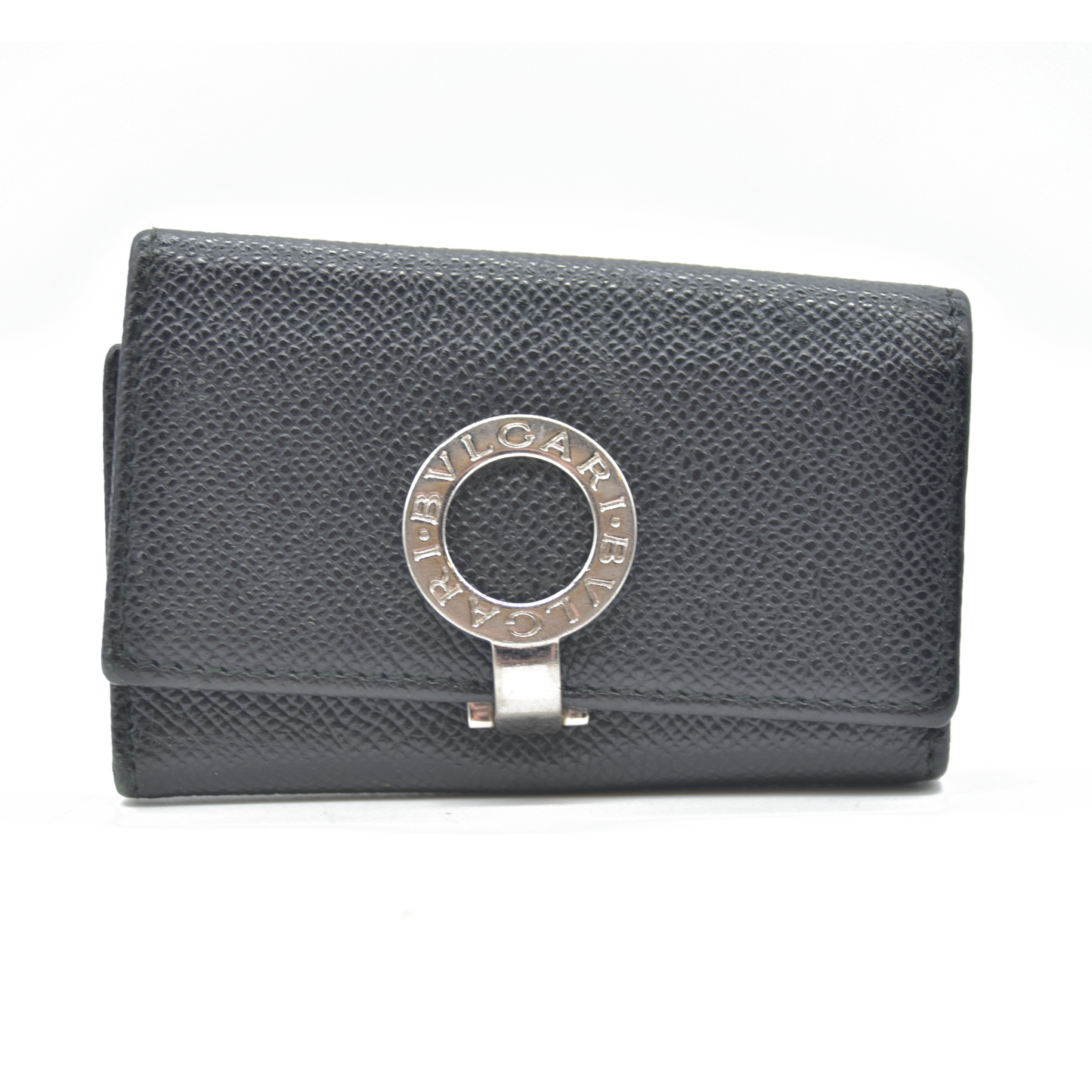 BVLGARI BVLGARI BVLGARI Leather 6 Ring Key Case Black