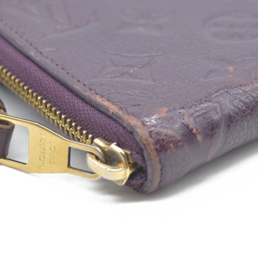 AUCTION $1140 Louis Vuitton  Empreinte Secret Long Wallet Aube