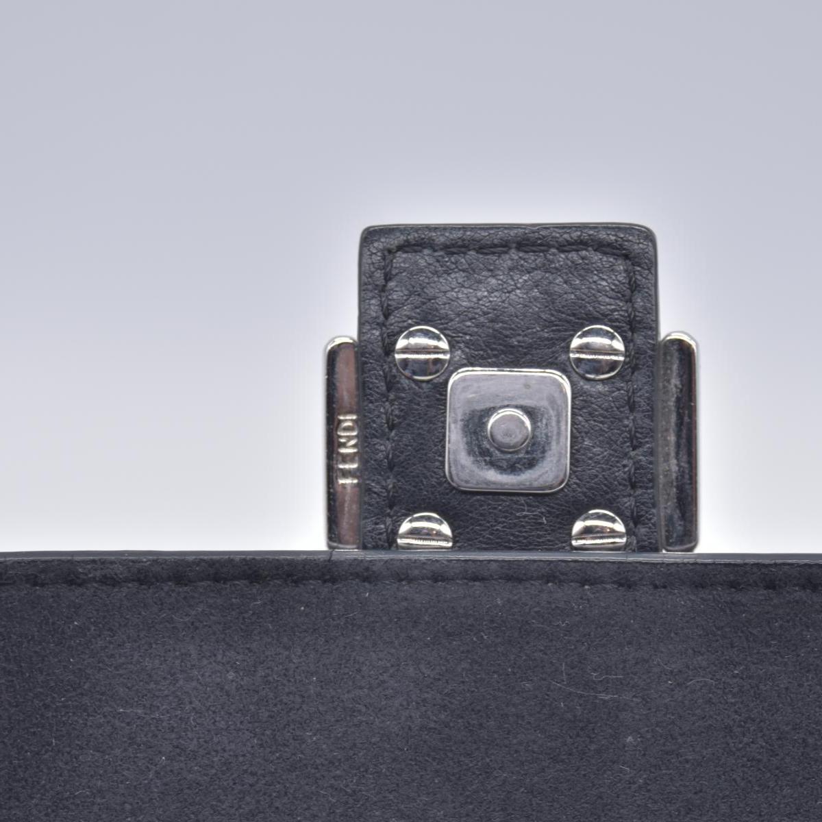 $2500 FENDI Monster Double Micro Baguette Black CONSIGNMENT