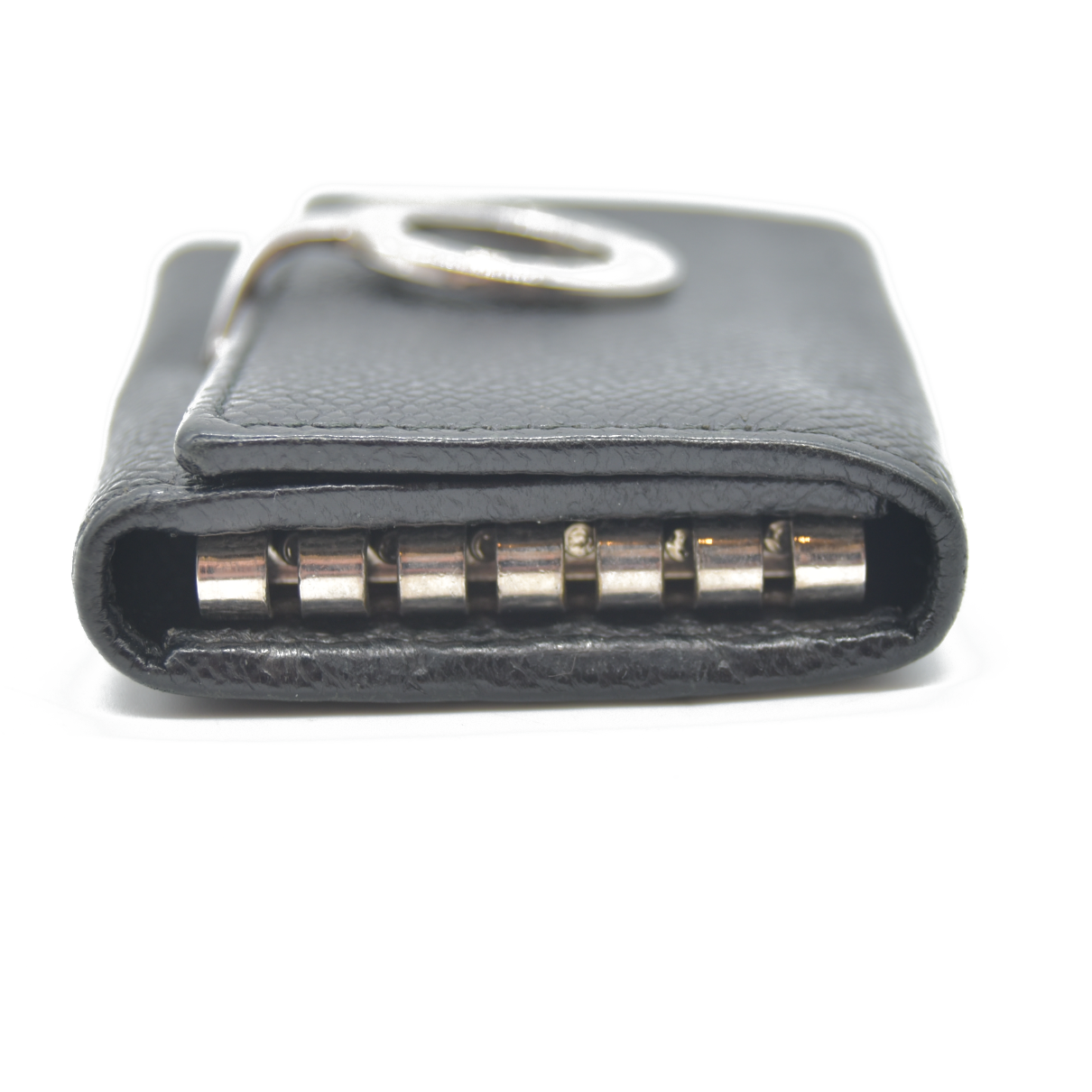 BVLGARI BVLGARI BVLGARI Leather 6 Ring Key Case Black